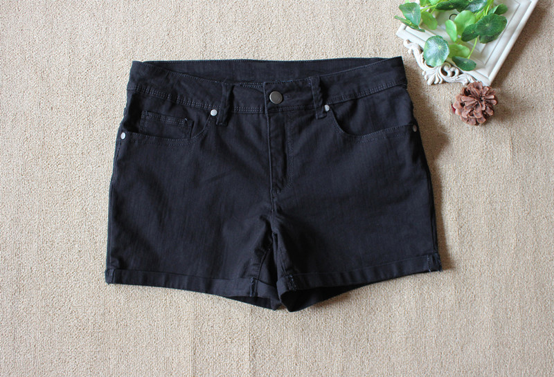 Kích thước lớn chất béo MM200 pounds đen co giãn hoang dã giảm béo eo bông uốn cong quần short nữ quần short nữ hàn quốc