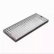 Stainless steel 304 tea tray stainless steel flat bottom square tray water tray bar wine column wine tray