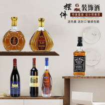 Wine cabinet decoration decoration creative European bar model room bar collection props Wine simulation Foreign wine Red wine bottle