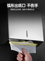 304 stainless steel paper paper box public toilet shopping mall hotel lower tissue box toilet paper box toilet paper rack