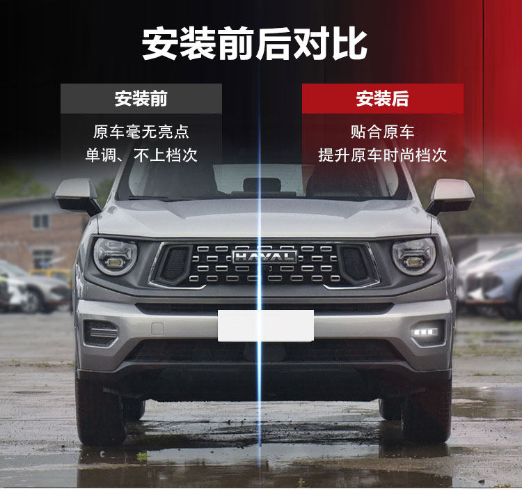 Suitable for 23-26 Models of Haval Big Dog Plus, Second-Generation Big Dog Special Modified Led Daytime Running Lights and Fog Lights