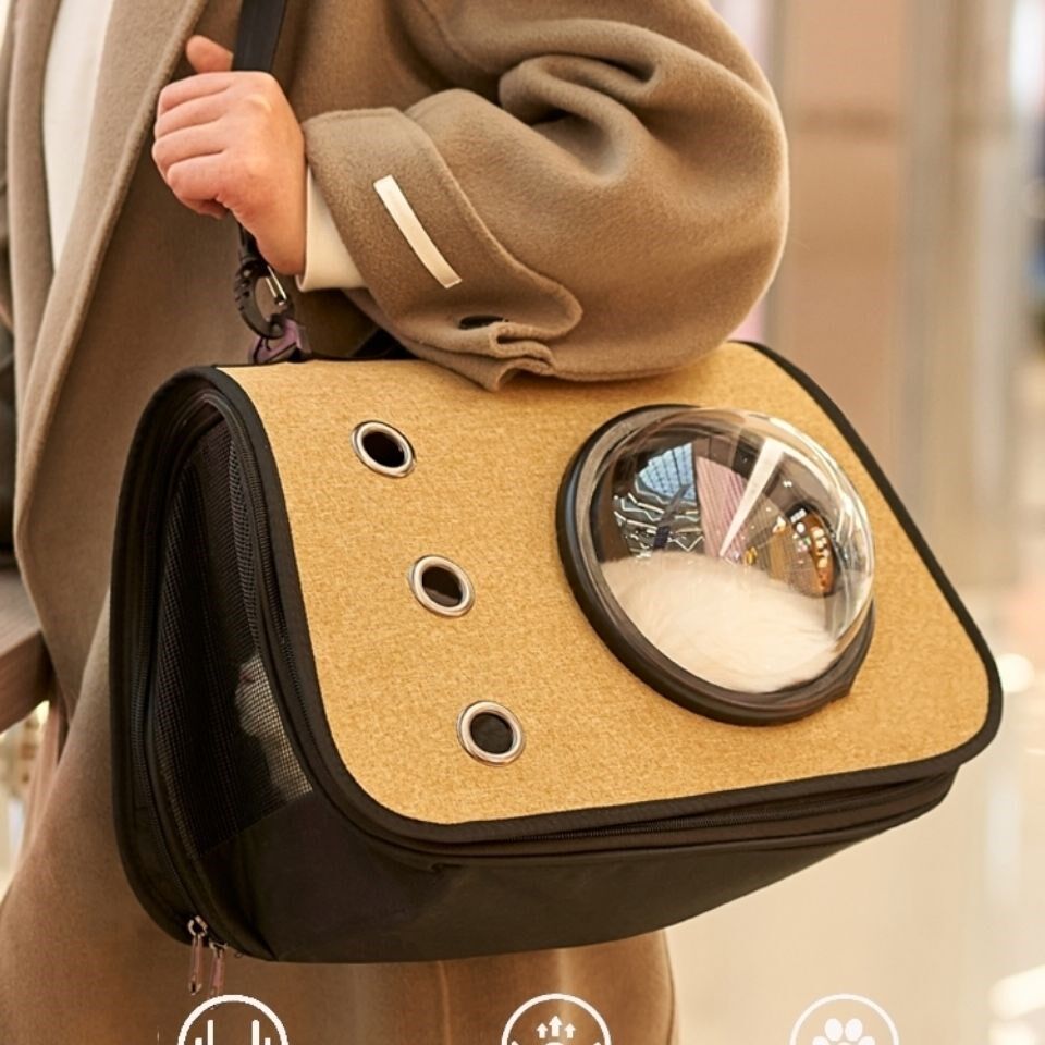 Cat Bag Out Portable Bag Single Shoulder Pet Bag Cat Space Cabin Cat Bag Inclined Satchel Bag Portable Transparent Kitty Carry