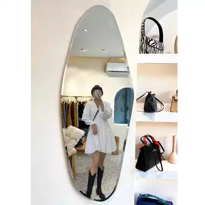 Alien ins decorative full-body mirror Nordic hanging wall clothing store irregular Net Red Test full-length mirror porch