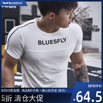 BLUESFLY sports shirt white solid color training fitness outdoor running breathable sweat absorption simple casual top