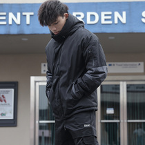 BLUESFLY Original Collision Color Thickening Tandem Hat High Collar Warm Sports Cotton Coat Jacket Autumn Winter Training Windproof Clothes