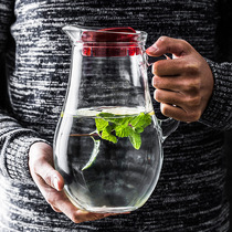 Original imported Nordic lead-free glass cold water bottle home large capacity cool kettle juice pot with lid tie pot set