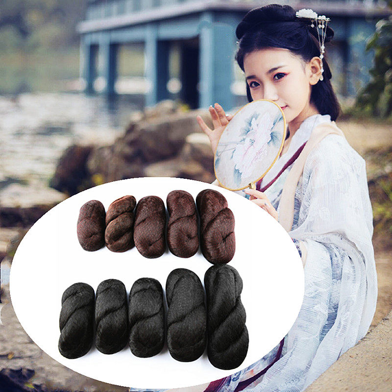 Xinyi ancient costume twist new wig package opera high temperature silk braid hair bun Hanfu hairstyle ancient style bride style