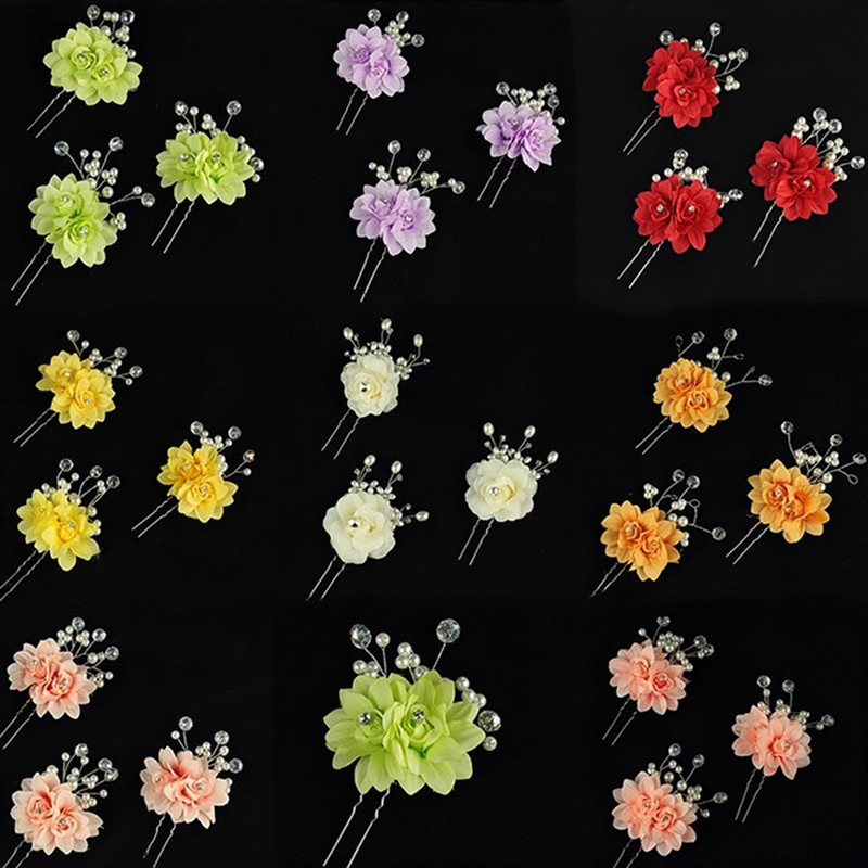 Xinyi Ancient Loaded Pearl Flower Hairpin New Bridal Hairpin Hairpin Hairpin Hairpin Children Head Accessories Brand New Flower Accessories Floral Hairpin