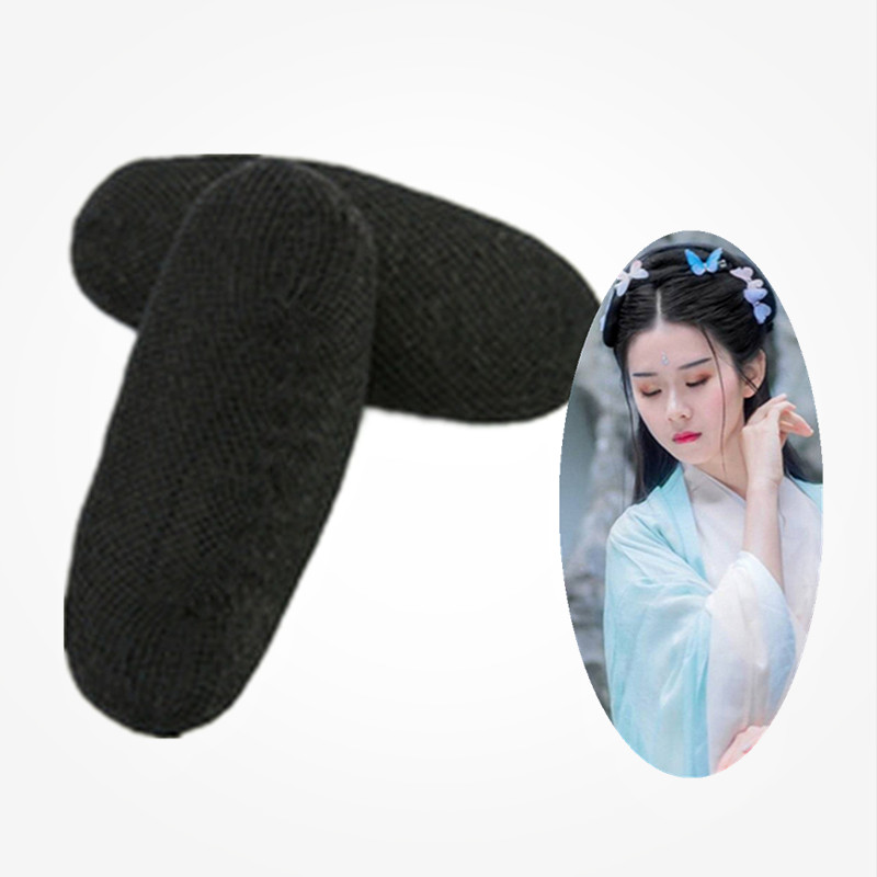 Hinyi Ancient Bottling Horn Hair Bag Wig Sponge New Delight Sea Sheet Mixed Silk Crescent Bag Fluffy Wear Convenient Cushion Hair
