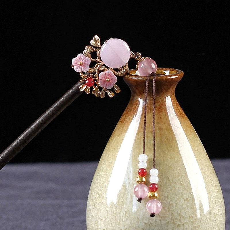 Xinyi ancient costume hairpin Hanfu hair accessories hairpin new headdress retro style fresh hairpin tassel pair clip step shake