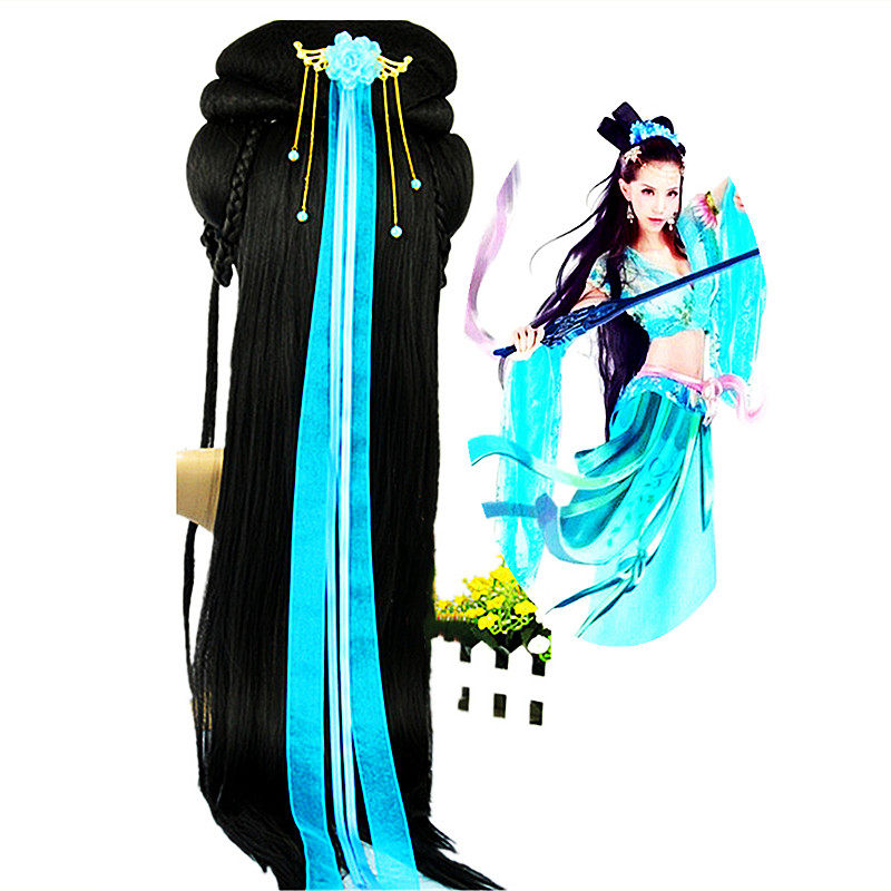 Xinyi Ancient Dress New Ornament Hair With Clip Head Decoration Hair Clip Small Dragon Lady White Floating Band Hair Adorn With Little Fairy Silk Ribbon