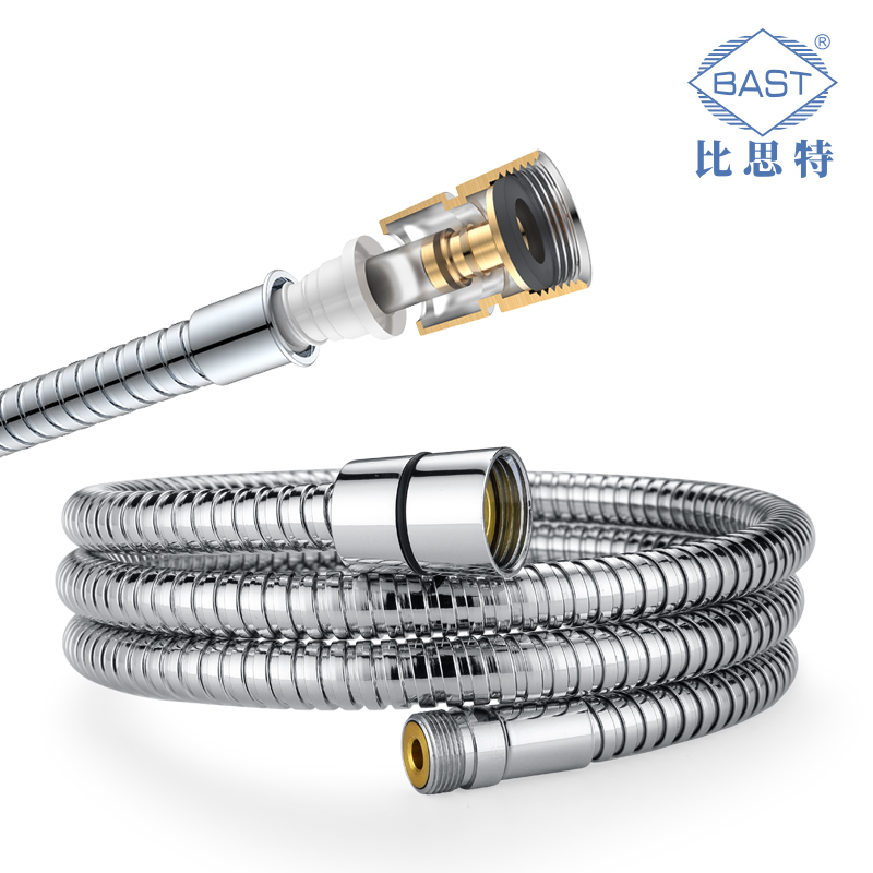 High temperature resistant pull-type faucet hose shampoo bed m15 universal 4 points hot and cold faucet stainless steel telescopic tube