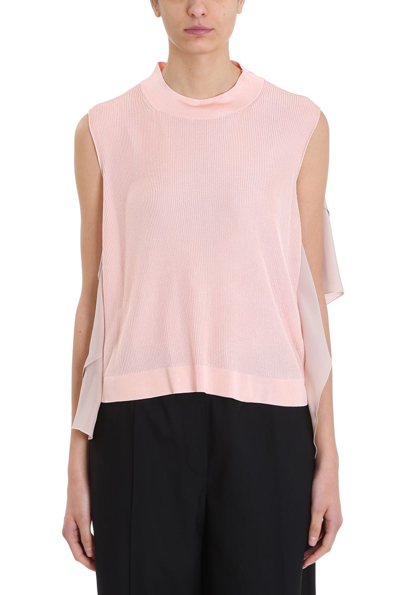 Mua áo len dệt kim màu hồng Viscose Maison Flaneur 2019 - Áo len thể thao / dòng may áo gile len cho nam