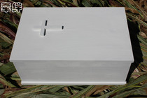 Tie white pet coffin Cat coffin Dog coffin Pet spirit box Pet funeral supplies lettering depiction