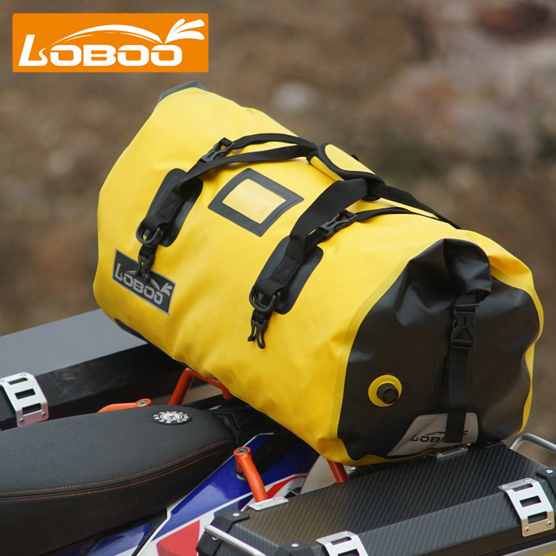 Loboo Turnip Motorcycle Rear Bag Waterproof Rider Equip Bag Motorcycle Ride Rear Bag Duffle Bag Camel Bag