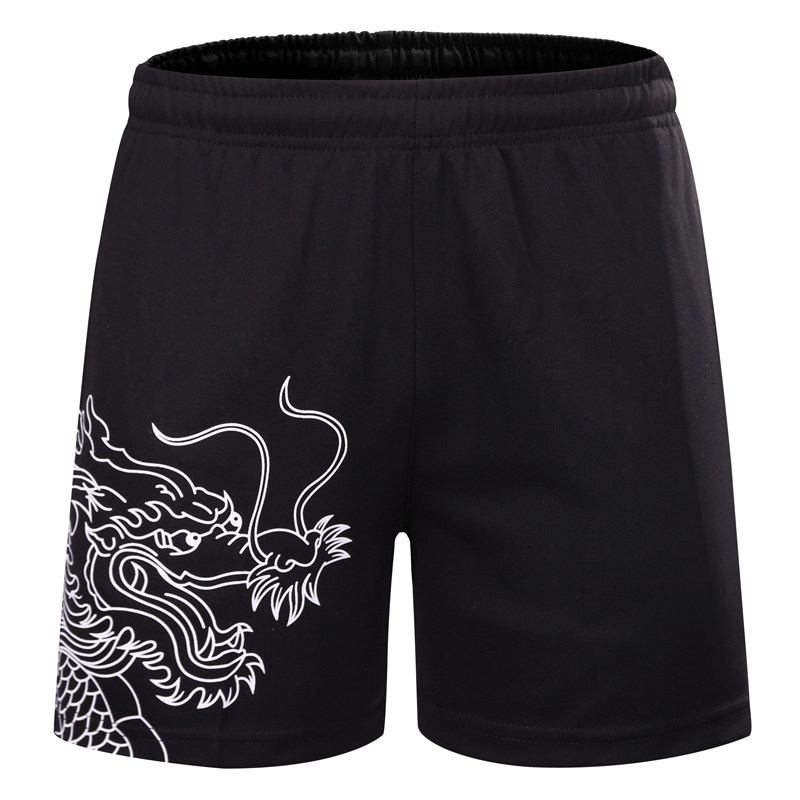 Men's and women's table tennis shorts dragon pattern summer sports shorts quick-drying breathable running competition training shorts custom shorts
