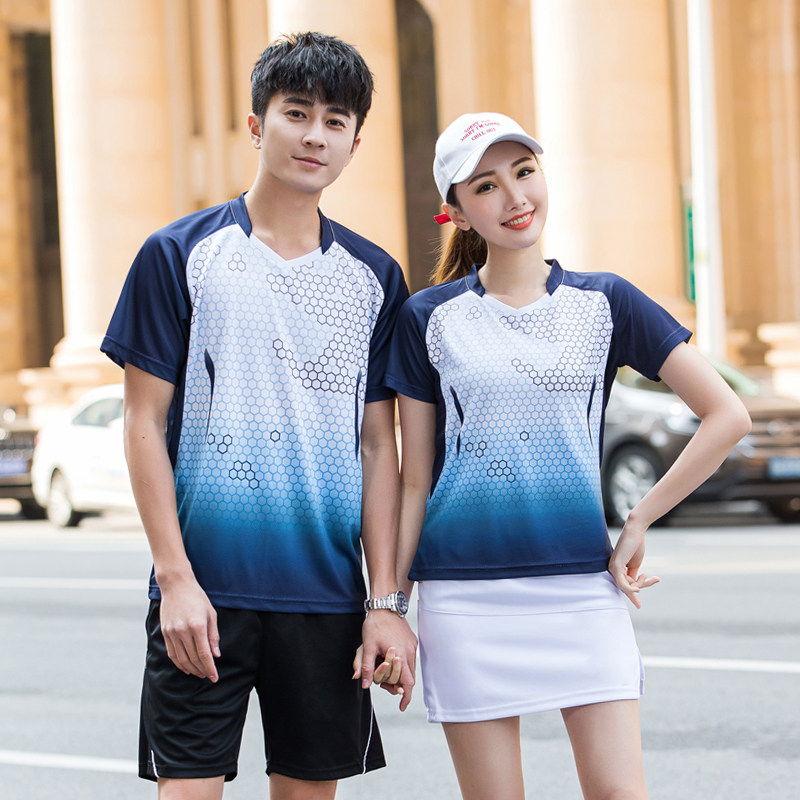 Han table tennis suit for fast dry badminton dress suit men's summer sleeve breathable volleyball match tops