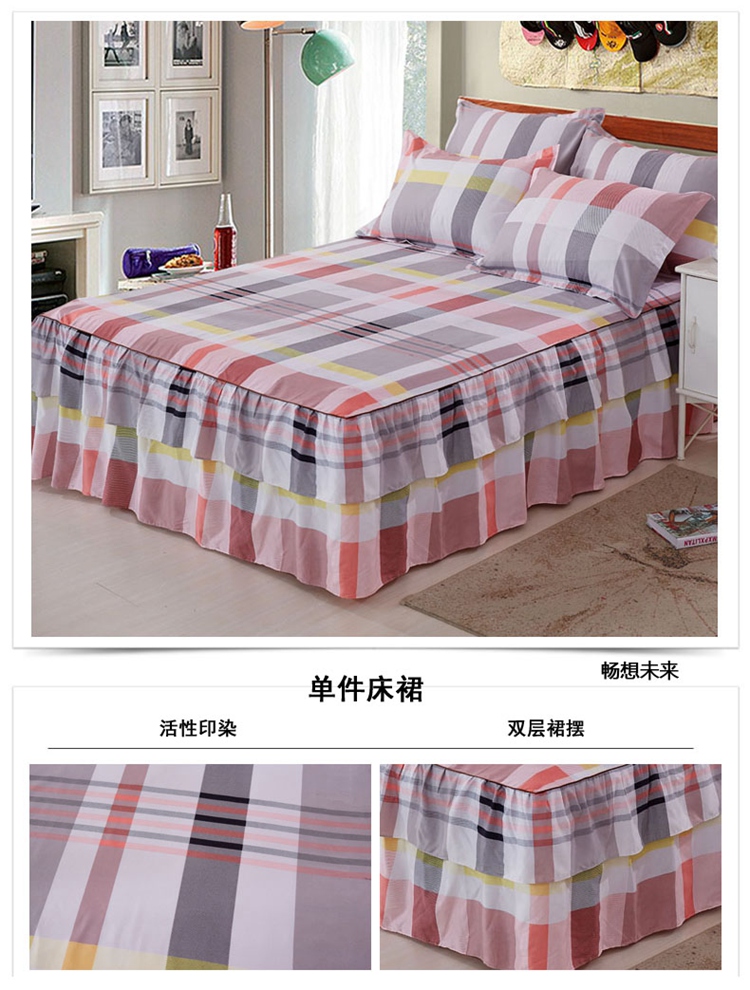 Non-slip giường váy mảnh duy nhất cotton đôi ren trải giường cotton Simmons bảo vệ bìa Hàn Quốc công chúa tấm ga trải giường