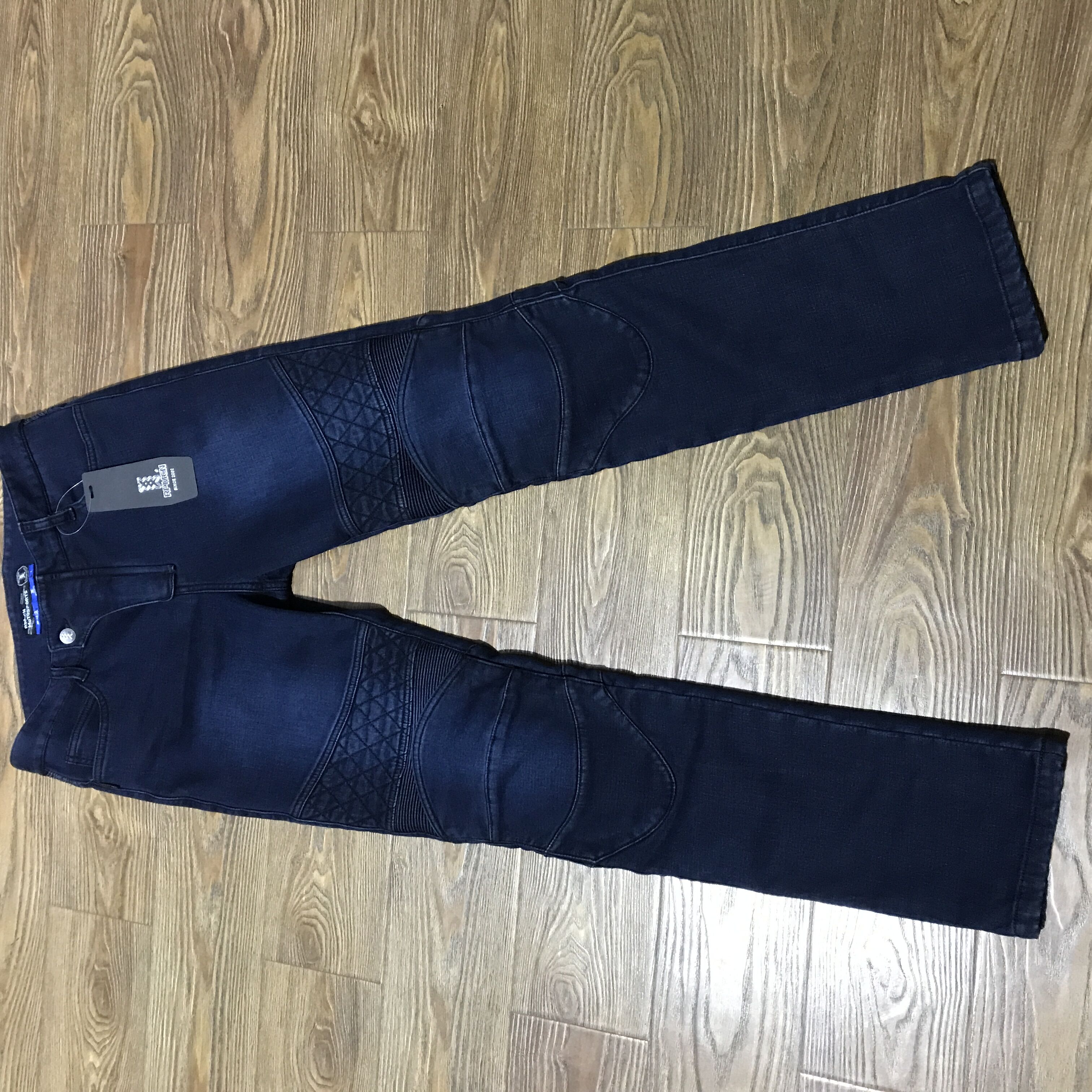 Lin Youfeng R2 tốc độ cao quần jean đen xe máy quần đua xe máy quần chống rơi dày cộng với nhung - Xe máy Rider thiết bị trợ lực đầu gối