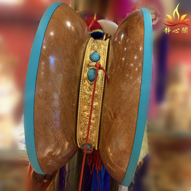 Tibetan Buddhism Myung Garba drum Tibetan drum method drum Nepal sammu sauna When the wooden leather hand drum sends the drum kit for home