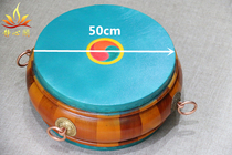 藏式手鼓法鼓原木色大鼓康巴鼓50cm拨浪鼓藏鼓嘎巴拉