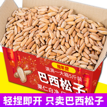  2021 New seed Brazilian pine nuts 500g bag imported New Years goods hand-peeled pine nuts in bulk weighing kg nuts specialty snacks