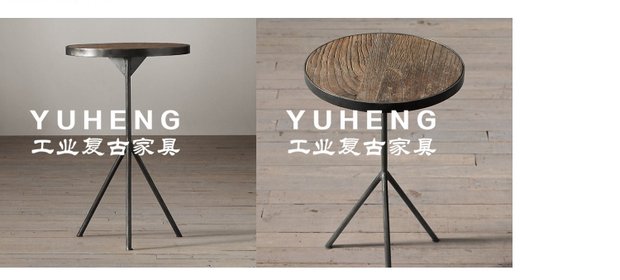 Mỹ nước gỗ nội thất bàn cà phê bàn ​​cà phê vòng một vài để làm retro Bàn ngành công nghiệp đồ nội thất retro retro cũ - Bàn trà mẫu bàn đẹp