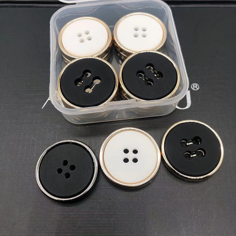 High-End Suit and Trousers Buttons, Coat Buttons, Trench Coat Buttons, Sweater Black Buttons, Large Round Pants Buttons, Gold Buttons