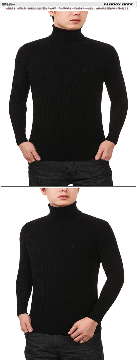 Áo len cashmere nam chính hãng áo len cao cổ trung niên cộng với nhung dày áo len áo len áo khoác hoodie nam