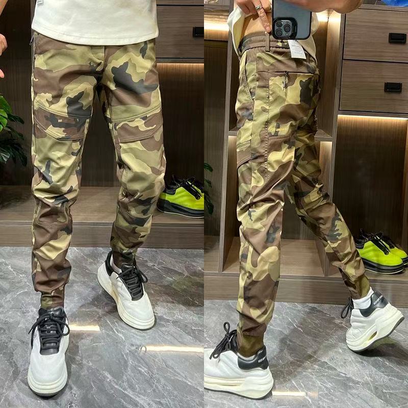 2025 Summer Camouflage Breathable Cotton 9-Point Jogger Pants Elastic Printed Versatile Casual Pants Camouflage Cargo Pants Fashion 2025 Summer Camouflage Breathable Cotton 9-Point Jogger Pants Elastic Printed Versatile Casual Pants Camouflage Cargo Pants Fashion