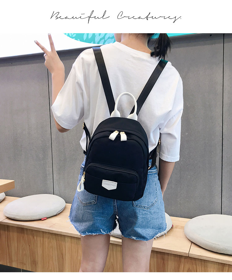 Mới 2019 vải nylon mới vai nhỏ túi nữ bình thường hoang dã nhỏ ba lô in nữ nhỏ túi đi học - Ba lô balo nữ đẹp
