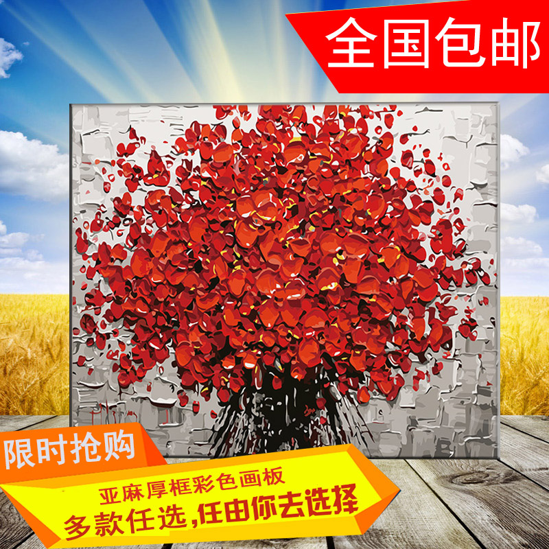 diy digital oil color painting European-style modern minimalist drawing flower scenery fill color painting characters ancient wind