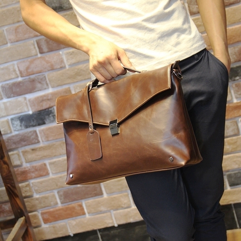 New leather suitcase type Han bag men's handbag bag bag bag bag