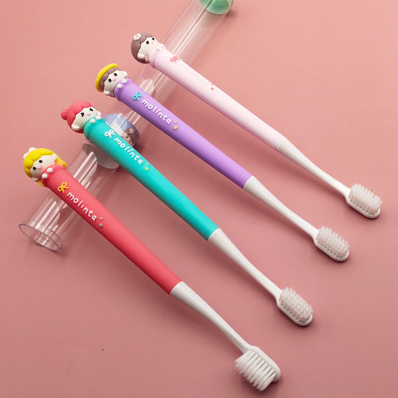 Girlfriend just likes to use this filament soft hair goddess toothbrush.