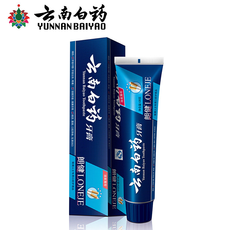 Cloud South White Medicine Longjian toothpaste Qingshuang mint 120g 180g to get a sigh of smoke stains dental plaque teeth yellow whitening