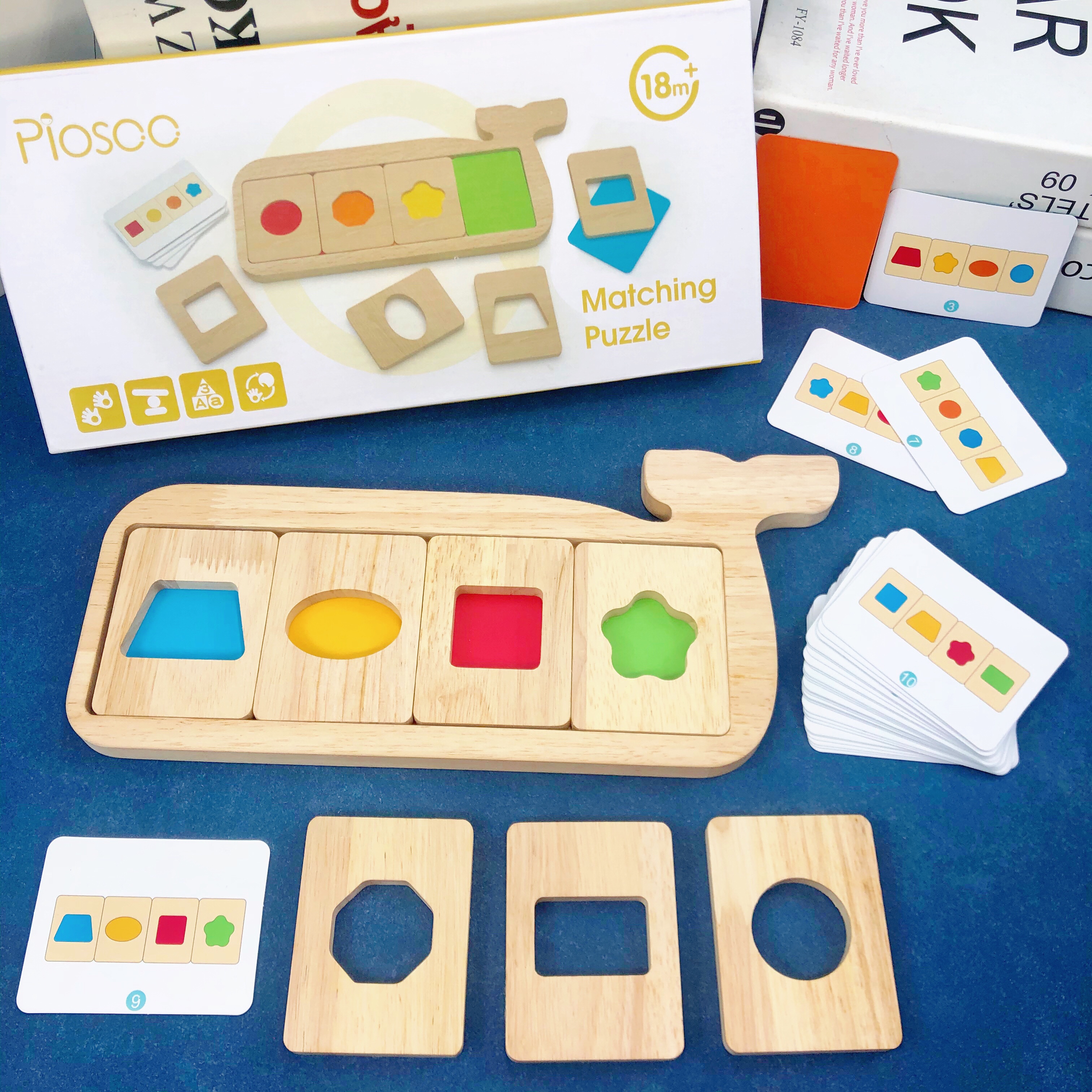 Children Early Teaching Shapes Paired Color-Separated Jigsaw Puzzle Baby Puzzle Force Development Color Cognition Insert Kindergarten Teaching Aids