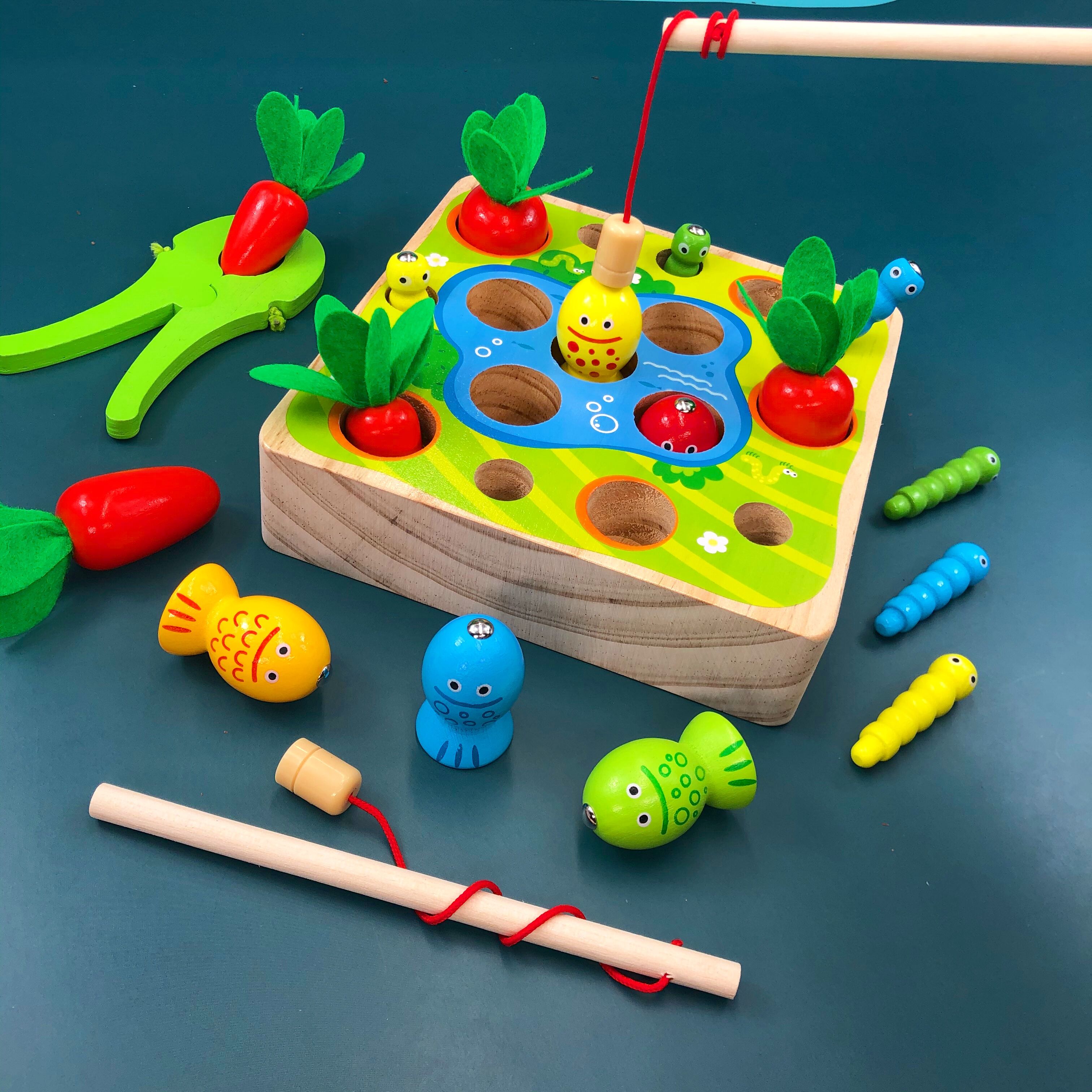 Versatile fishing toy baby spelled out, 1-2-34-year-old child's intellect force brain magnetic catch and catch