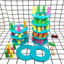 Childrens puzzle building block balance Pizza Tower Kindergarten board game Fine motor concentration training toy