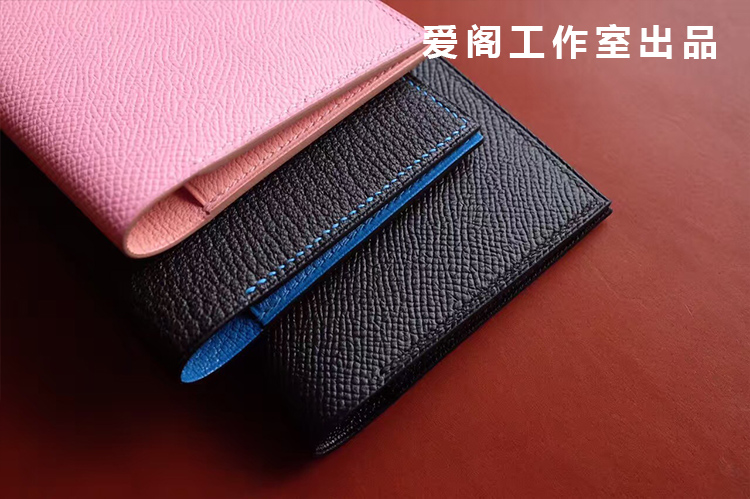 Pure handmade passport leather sleeve epsom chevre mountain goat leather