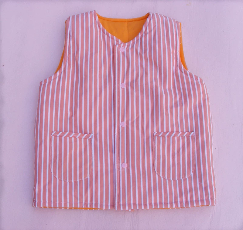 Áo vest cotton tinh khiết mùa đông tùy chỉnh thủ công áo vest trẻ em mẹ và con áo bảo vệ trái tim cha mẹ-con ba mảnh - Áo ghi lê