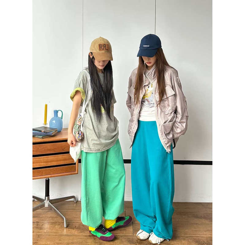 Authorized Stock Available |   Selalagu Oitmmtio Vintage Washed Color Sweatpants Embroidered Casual Pants Sweatpants