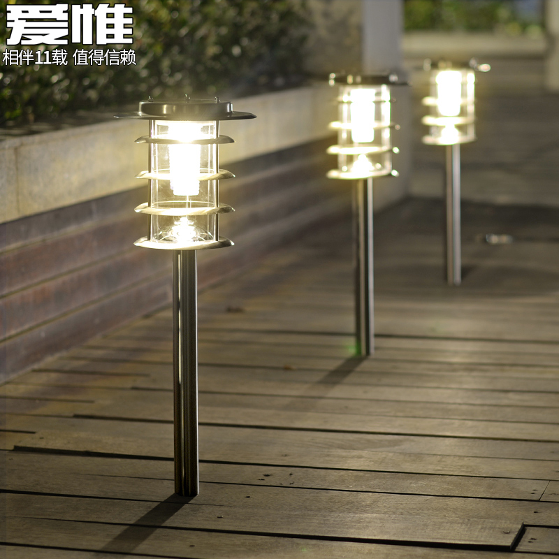 Solar outdoor lawn lamp outdoor waterproof floor lighting LED landscape courtyard lawnvilla grass garden street lamp