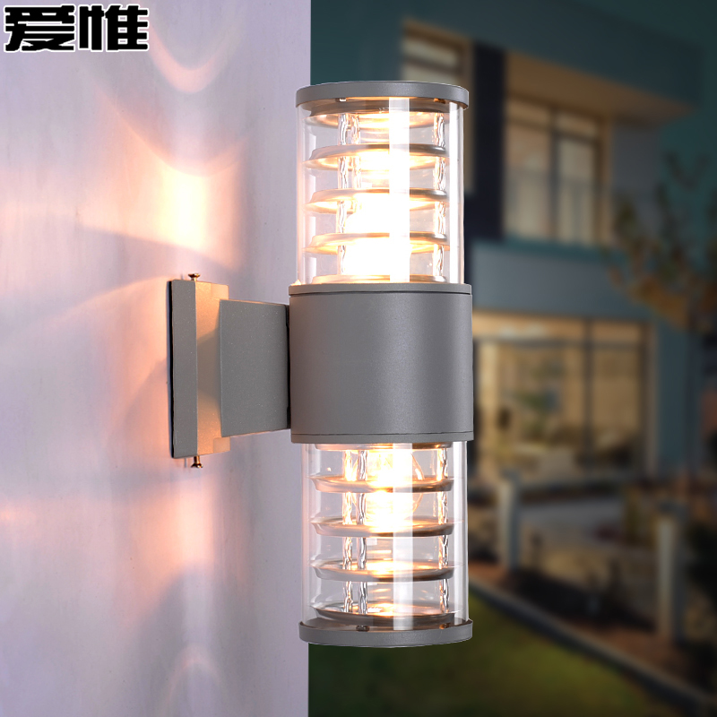 Outdoor Double Wall Lamp Minimalist Walkway Light Waterproof Corridor Balcony Light Creative Outdoor Courtyard Lamp Home Stairway Light