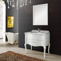 GODI Gaudi jane European solid wood bathroom cabinet combination marble bathroom sink basin vanity mirror cabinet customization