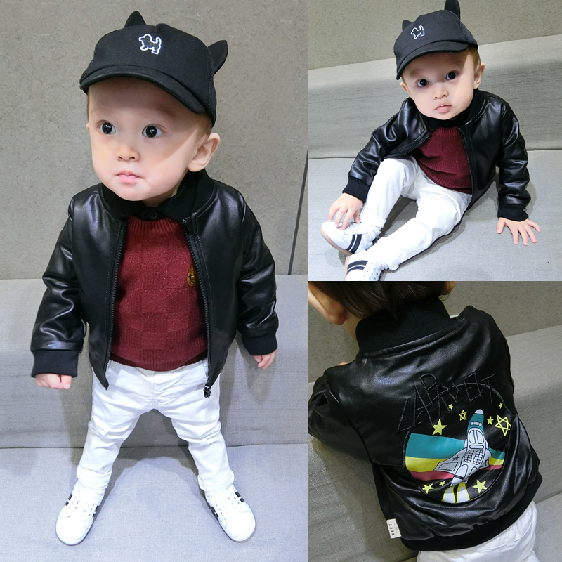 newborn baby leather jacket