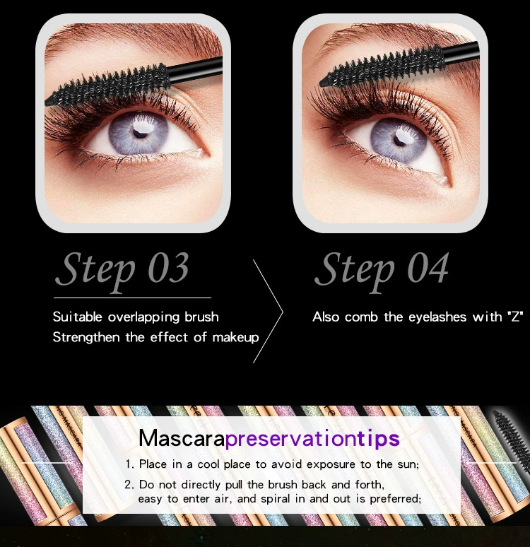 Sao mascara không thấm nước dài cong dày không nở tự nhiên mã hóa dài 4d mascara siêu dài lưới đỏ - Kem Mascara / Revitalash chuốt mascara