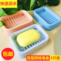 Double soap box toilet drain rack New soap box bathroom shelf Simple soap rack Handmade soap rack