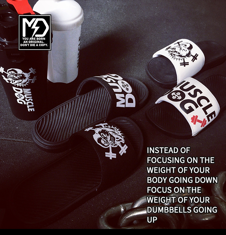 MuscleDog Cơ Bắp Dog MD Bắt Nạt Dog Head Thể Thao Kéo Non-slip Nam Không Thấm Nước của Dép Bãi Biển Giày Thủy Triều Thương Hiệu dép chính hãng