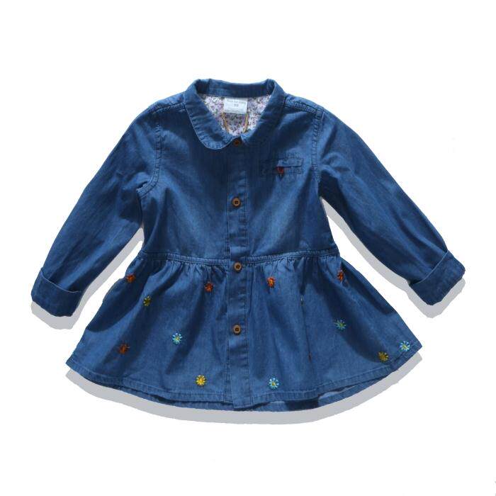 Chemise fille à manche longue en toile - Ref 2087134 Image 8