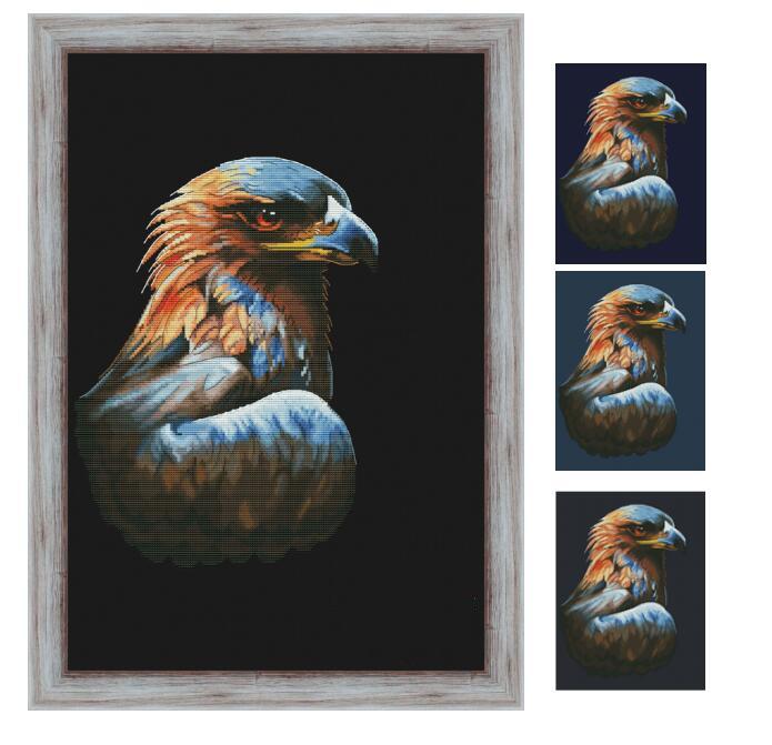 Cross-stitch electronic drawing redrawing source file Mighty Eagle